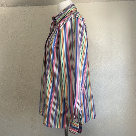 Foxcroft Stripes Button Down Shirt - Picture 2 of 5